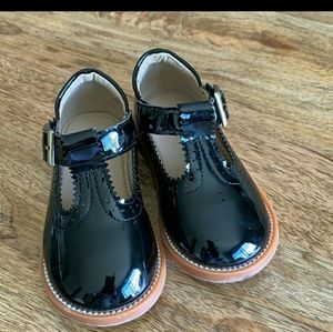 Ginfive Infant Toddler Black Patent Shoes Size 5